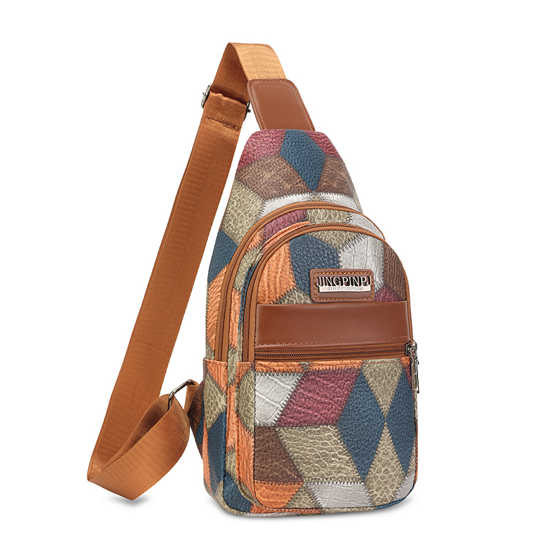 Women Bags Pack - Patchwork Desenli Göğüs Çantası Unisex Moda