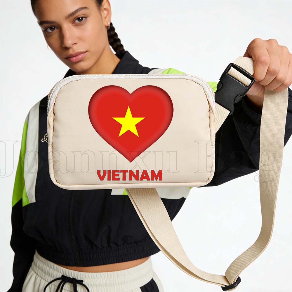 Women Bags Vietnam - Vietnam kalp bayrağı spor bel çantaları