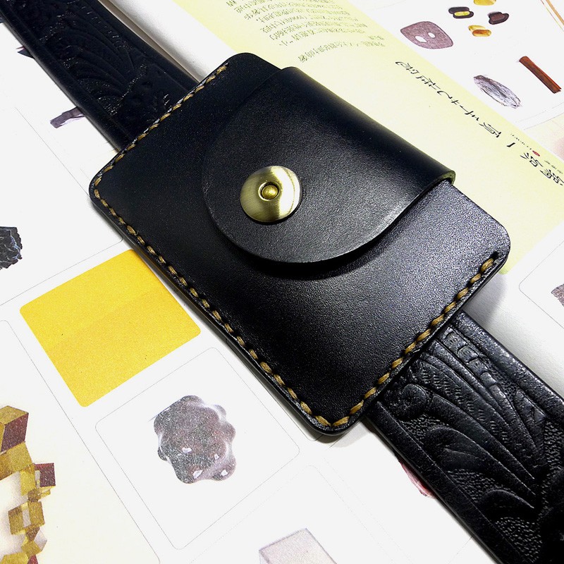 Saddle Bag Leather - Blongk Ultra ince bel çantası hakiki