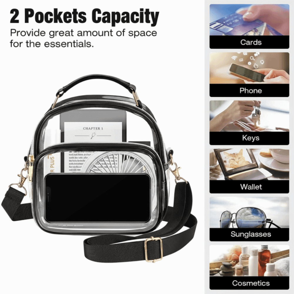 Jelly Bag Clear Pvc - Günlük Kullanım Su Geçirmez Şeffaf Çanta