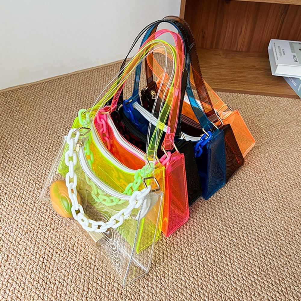 Jelly Bag Clear Pvc - Moda bayanlar jöle çanta PVC şeffaf