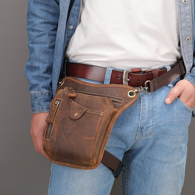 Saddle Bag Leather - Vintage Pu Deri Bel Paketi bacak