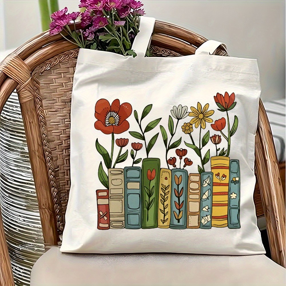 Kitaplık Baskılı Tote Çanta, G - Women Hand Bags For Office incelemesi ve fiyatı