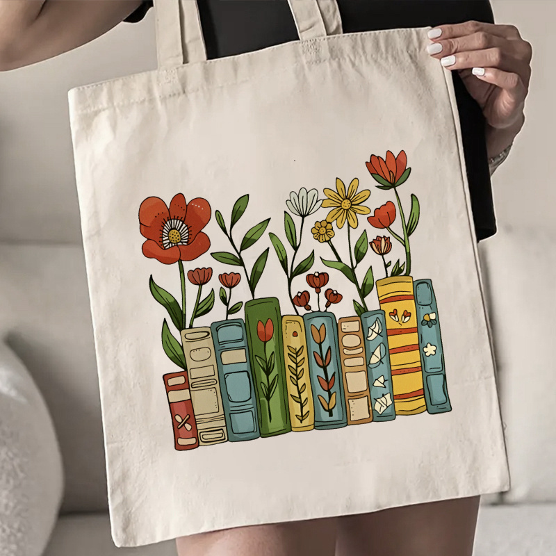 Kitaplık Baskılı Tote Çanta, G - Women Hand Bags For Office incelemesi ve fiyatı