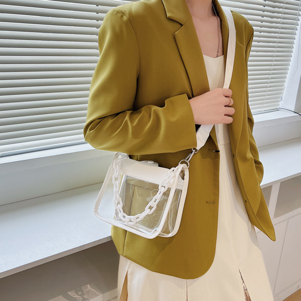 Moda bayanlar jöle düz renk te - Jelly Bag Clear Pvc incelemesi ve fiyatı
